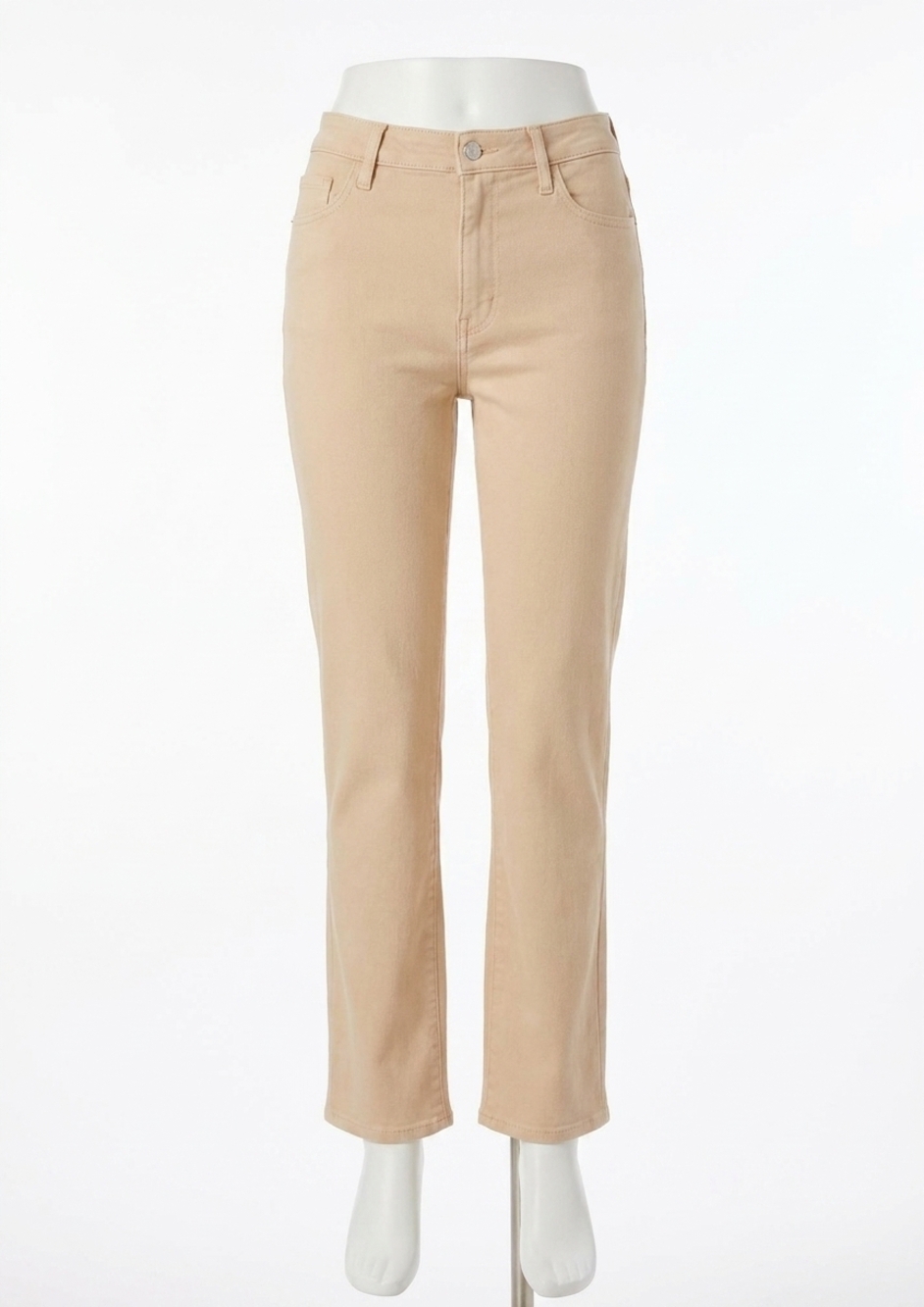 NEW MOTHER the kick it jeans in almond buff